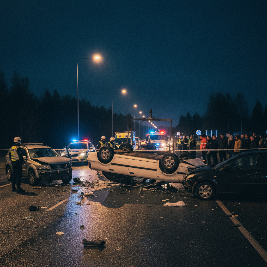 Autoilija pakeni poliisia Seinäjoella ja aiheutti useita törmäyksiä