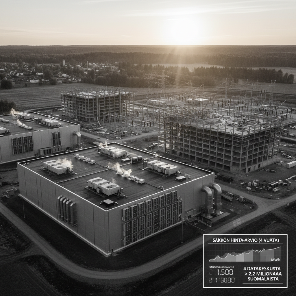 Datakeskusten sähköntarve kasvaa – ekonomisti arvioi hintojen voivan nousta tuntuvasti