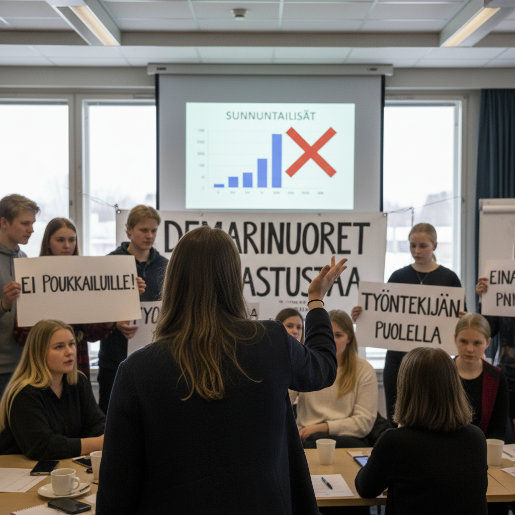 Demarinuoret tyrmäävät esityksen sunnuntailisien poistamisesta