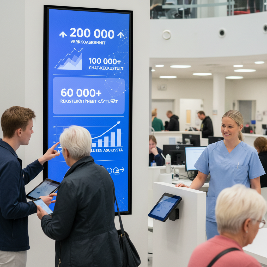 Digitaalinen asiointi kasvoi voimakkaasti Keski-Suomen hyvinvointialueella