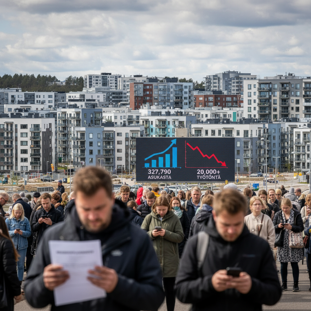 Espoon väkiluku kasvoi ja työttömyys lisääntyi kesäkuussa