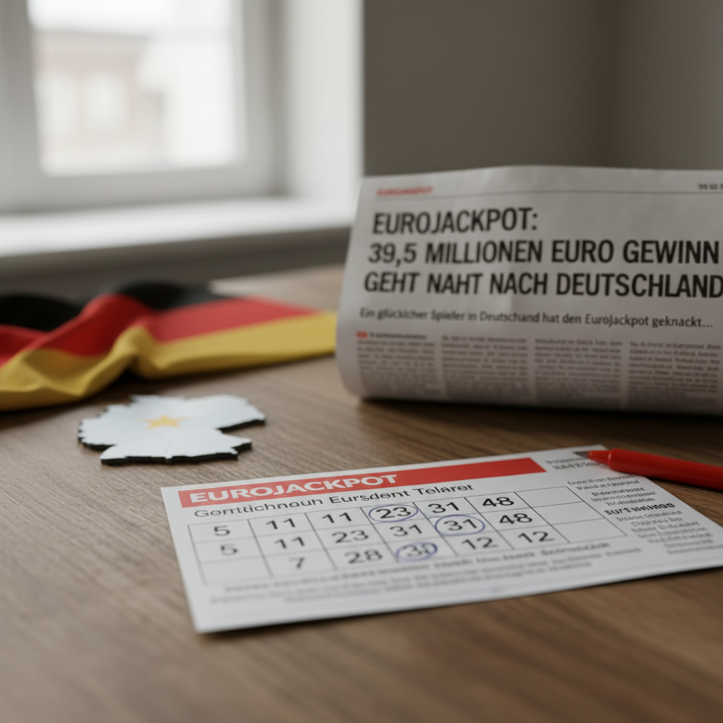 Eurojackpotin 39,5 miljoonan euron päävoitto Saksaan