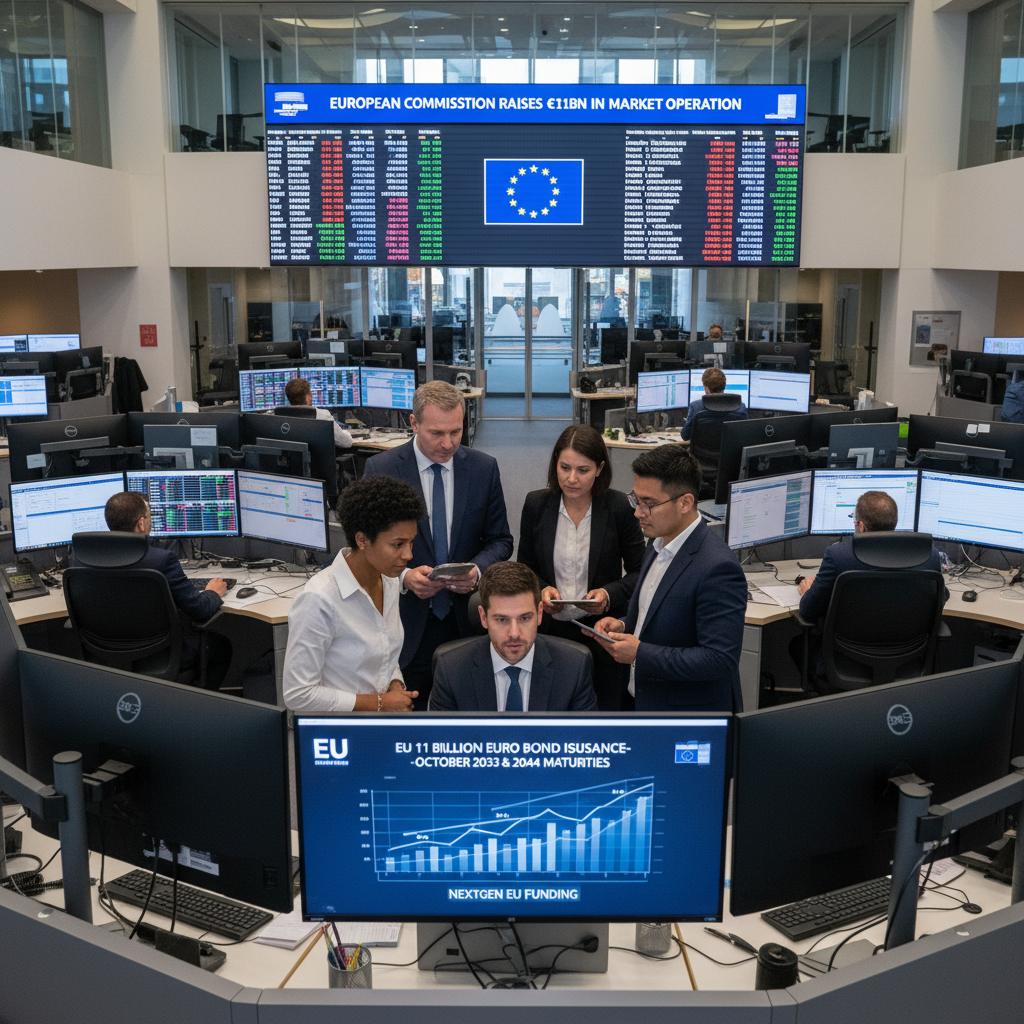 Euroopan komissio laski liikkeelle 11 miljardin euron joukkolainat