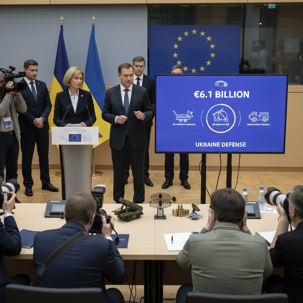 Euroopan komissio myönsi 6,1 miljardia euroa Ukrainan puolustukseen