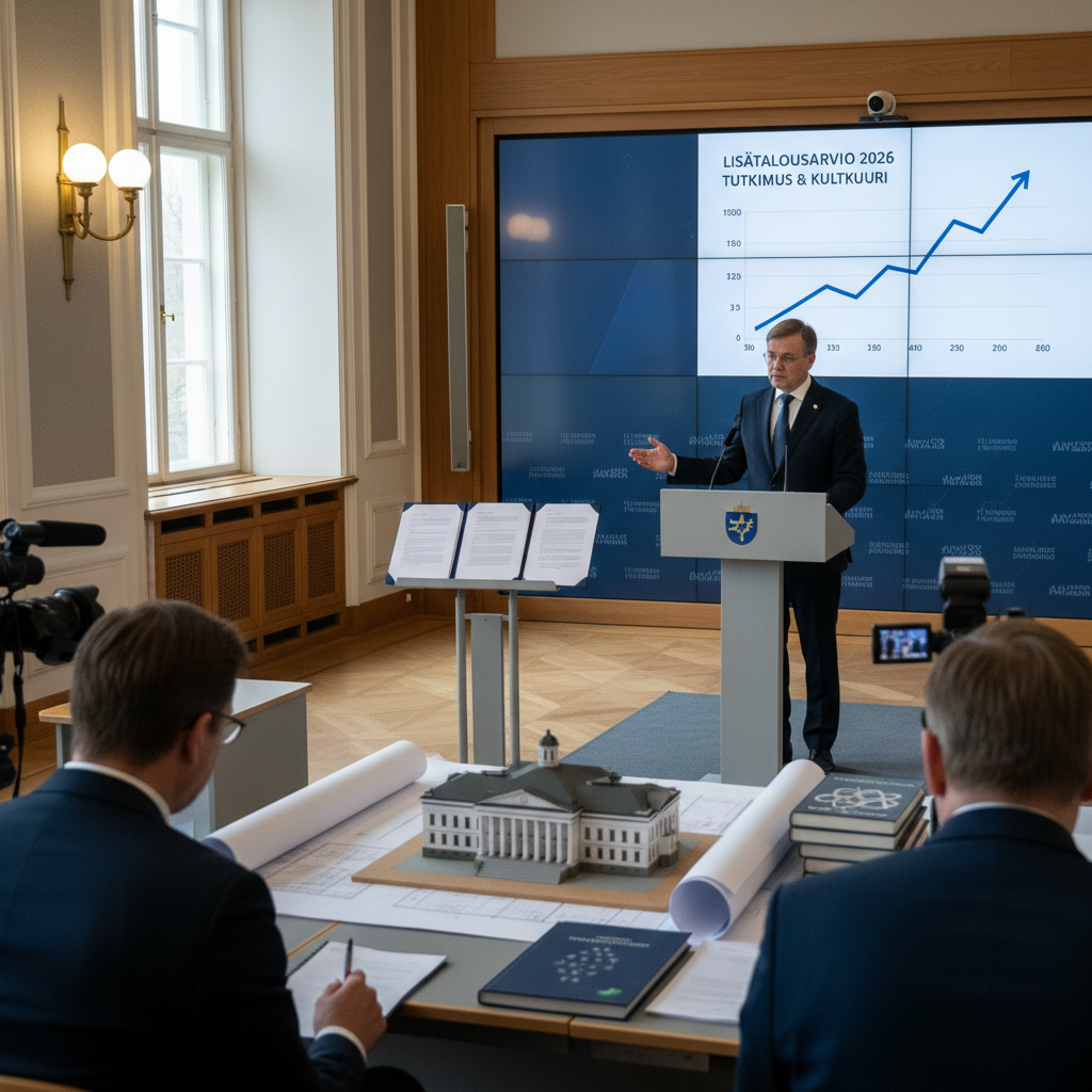 Hallitus esittää lisärahoitusta tutkimukseen ja kulttuuriin vuoden lisätalousarviossa