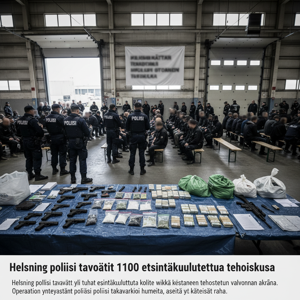 Helsingin poliisi tavoitti 1100 etsintäkuulutettua tehoiskussa