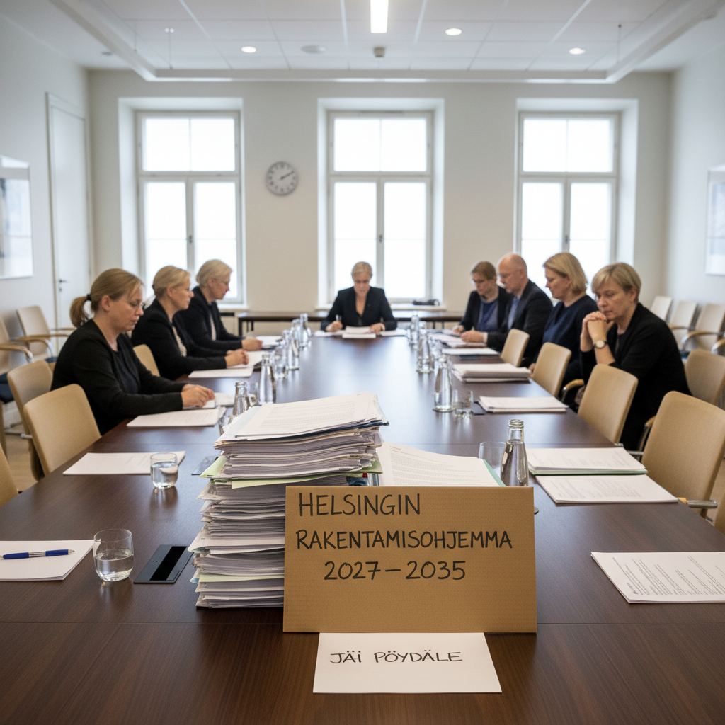 Helsingin rakentamisohjelma 2027–2035 jäi pöydälle lautakunnassa