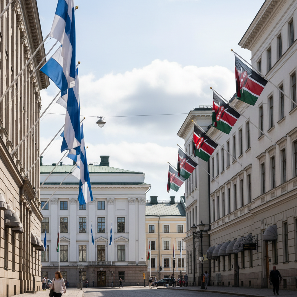 Helsingissä liputetaan Kenian presidentin valtiovierailun vuoksi kesäkuussa