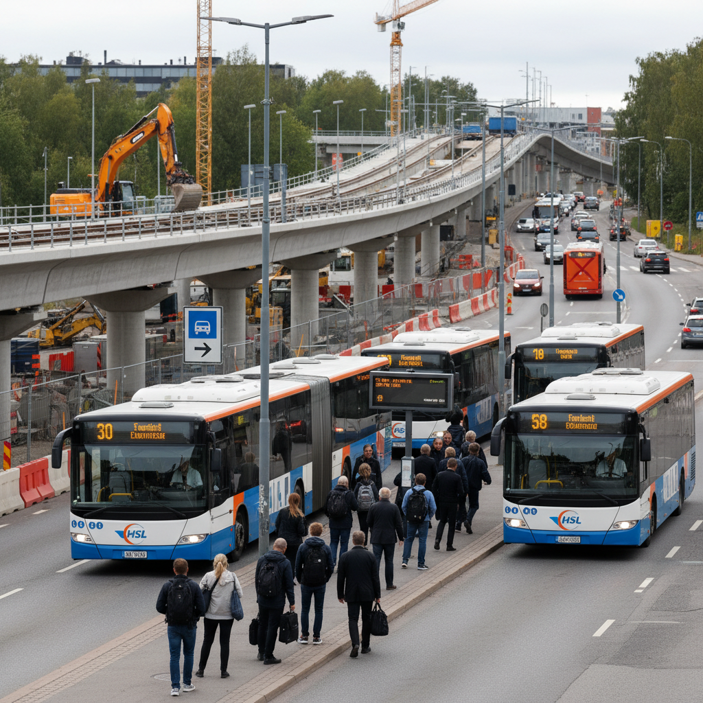 HSL kilpailuttaa bussiliikennettä ja varautuu Espoon ratakatkoihin