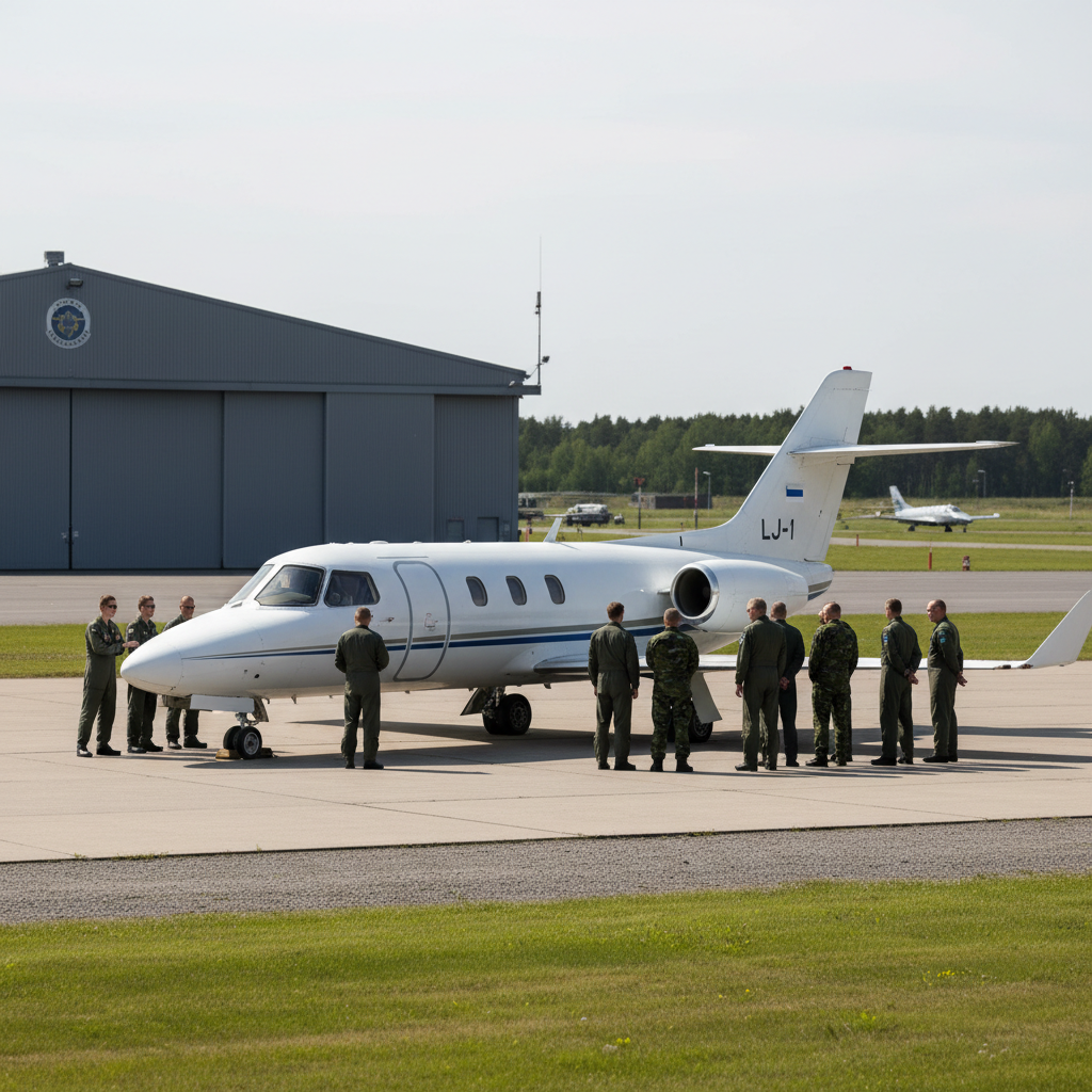 Ilmavoimien ensimmäinen Learjet-suihkukone siirtyi opetuskäyttöön Tikkakoskelle
