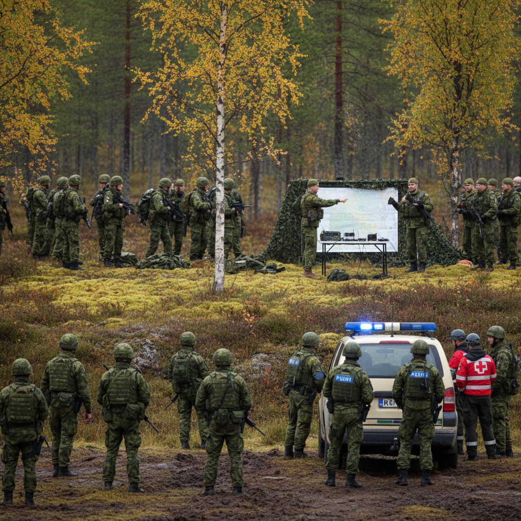 Jääkäriprikaati harjoittelee Posiolla syyskuussa satojen sotilaiden voimin