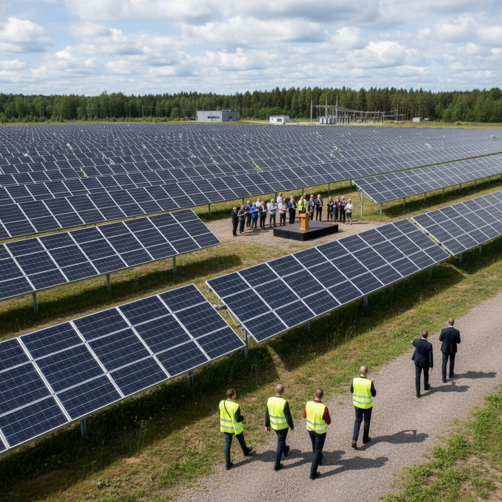Joroisiin valmistui yksi Suomen suurimmista aurinkovoimaloista