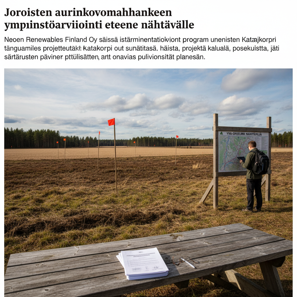 Joroisten aurinkovoimahankkeen ympäristöarviointi etenee nähtäville