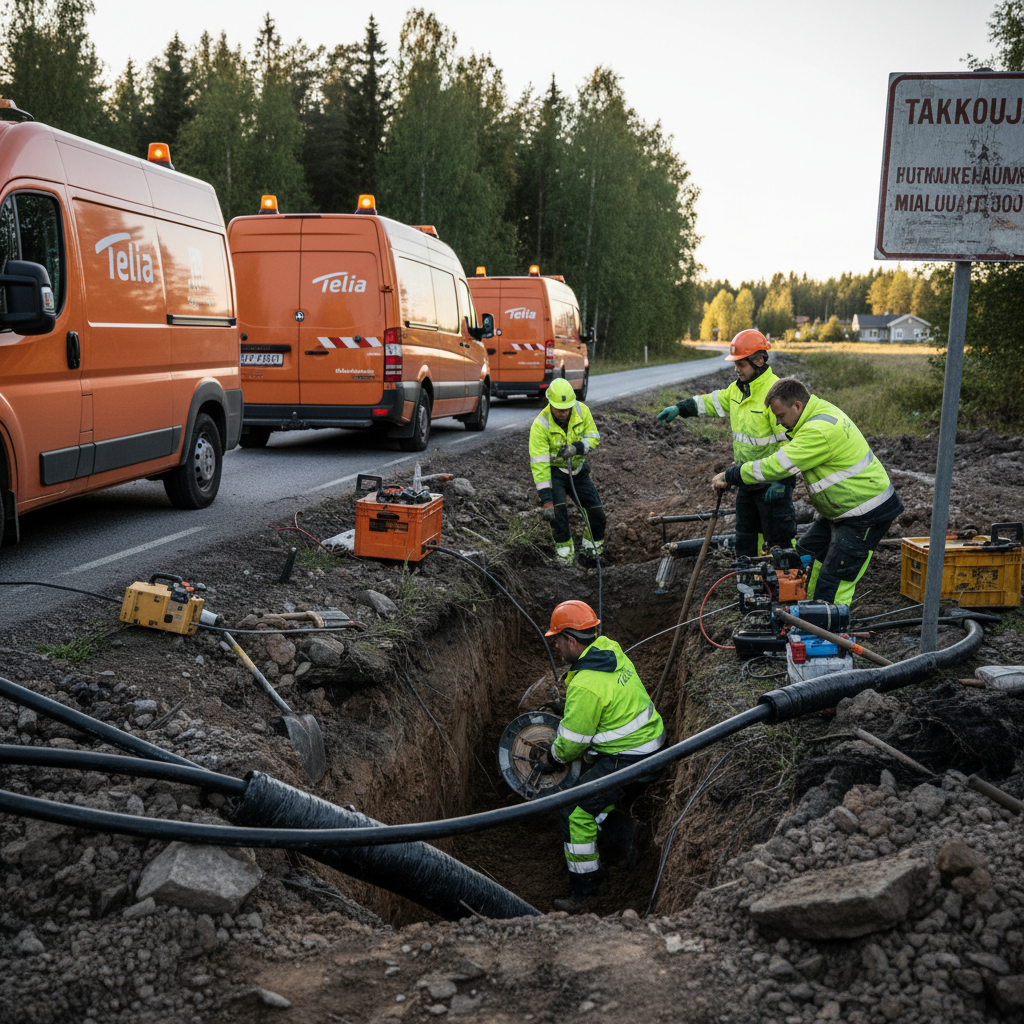 Kaapelivika katkoi Telian yhteyksiä Nokian ja Sastamalan välillä