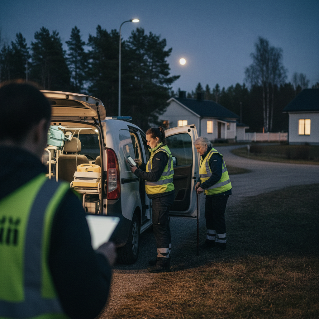Keski-Suomessa tehdään tuhansia yöhoidon ja turva-auttajien käyntejä kuukaudessa