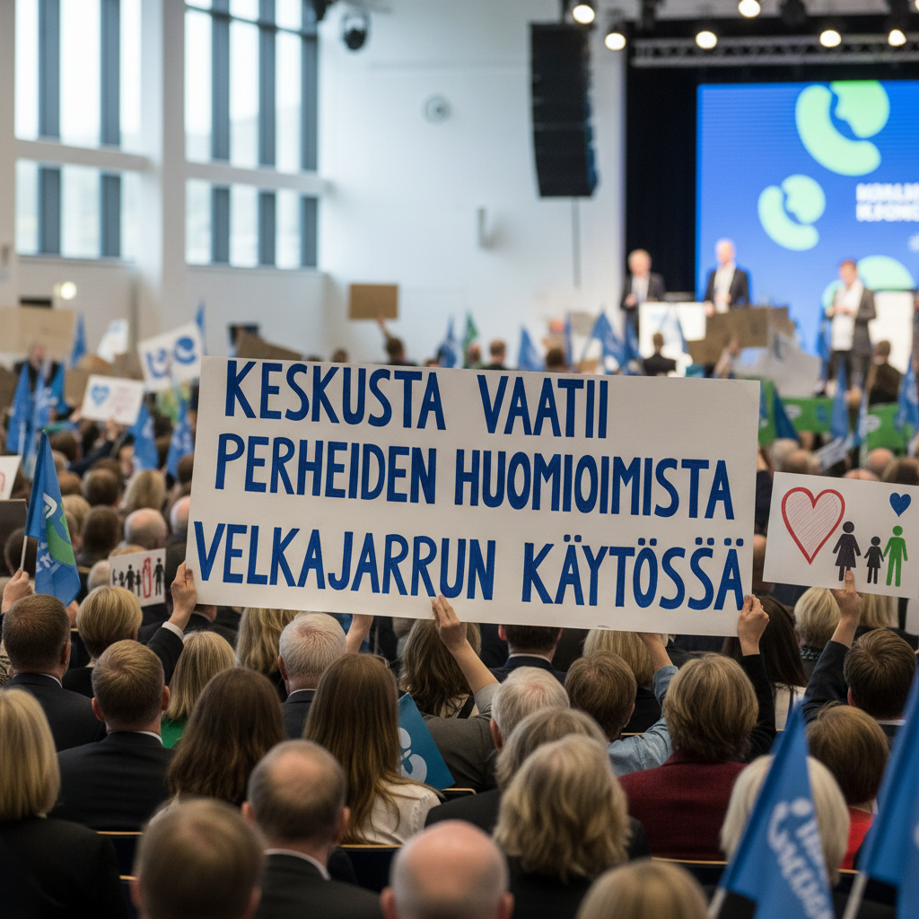 Keskusta vaatii perheiden huomioimista velkajarrun käytössä