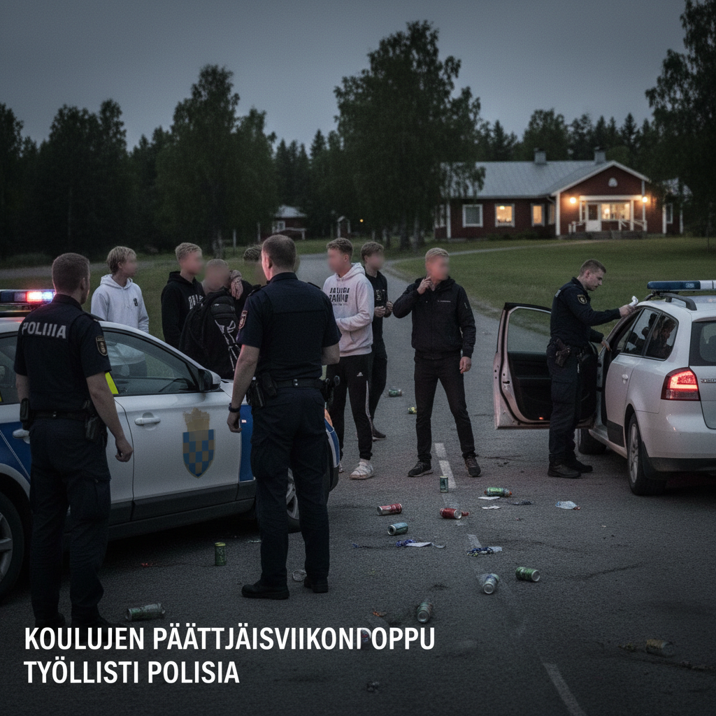 Koulujen päättäjäisviikonloppu toi Pohjanmaan poliisille yli 200 tehtävää