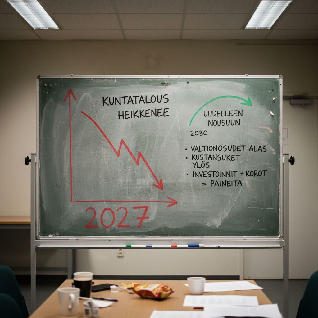 Kuntatalouden ennustetaan heikkenevän vuonna 2027
