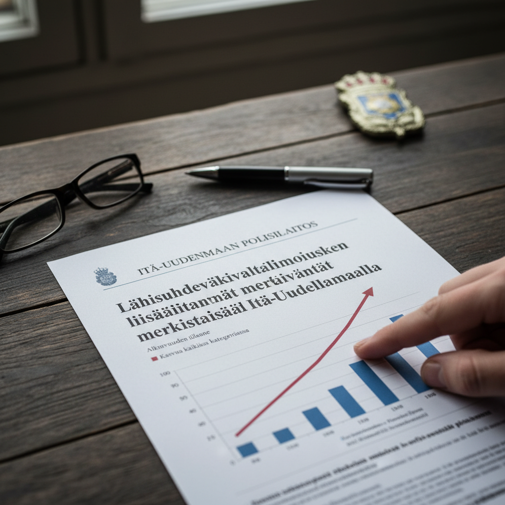 Lähisuhdeväkivaltailmoitukset lisääntyivät merkittävästi Itä-Uudellamaalla