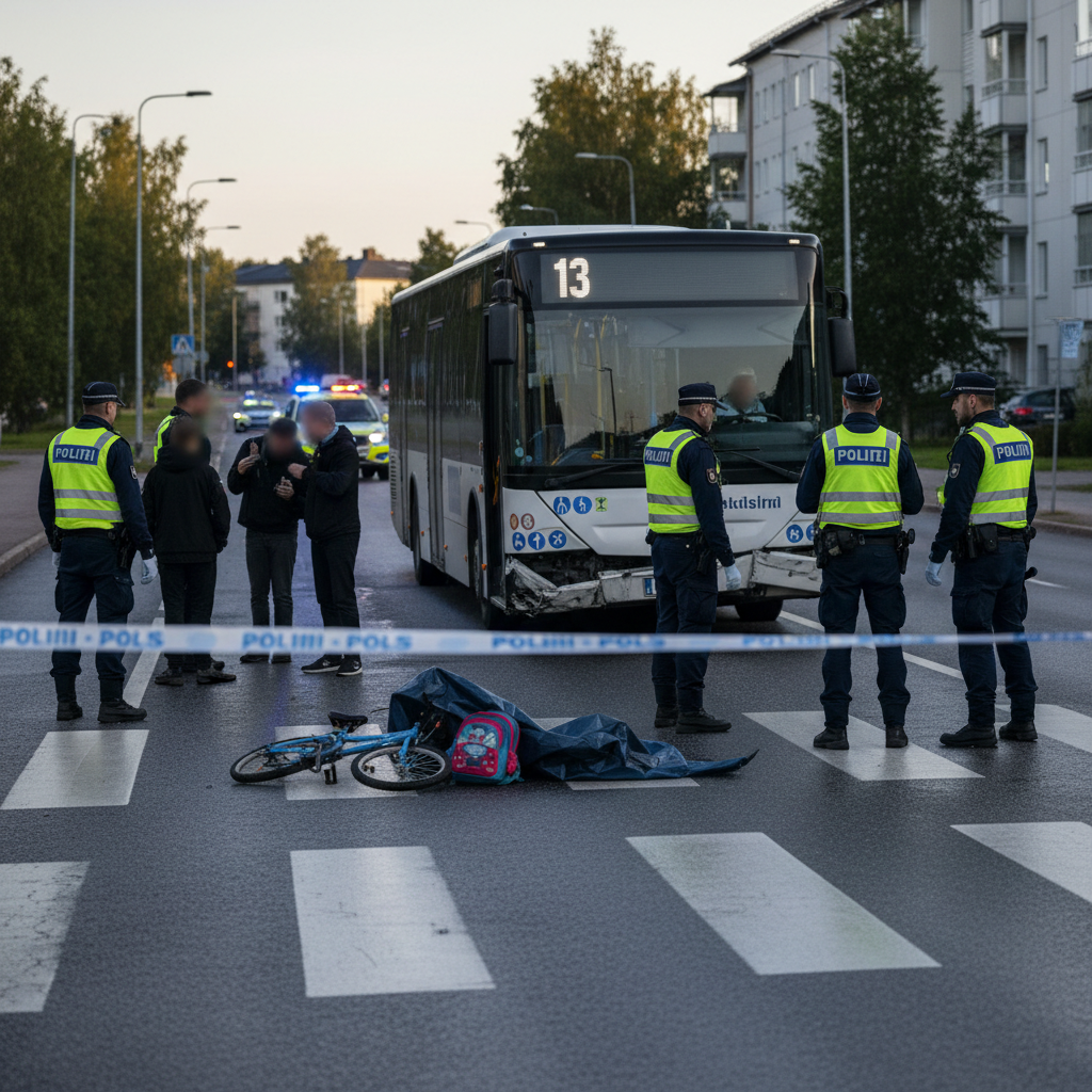 Lapsi menehtyi bussionnettomuudessa Turun Varissuolla