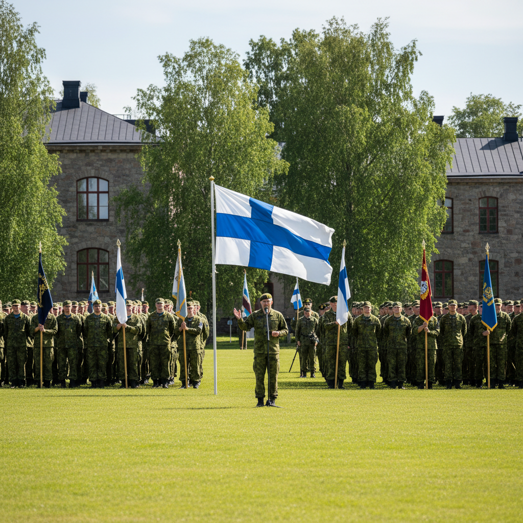 Lippujuhlan päivän kenttähartaudessa painotettiin suomalaisia arvoja