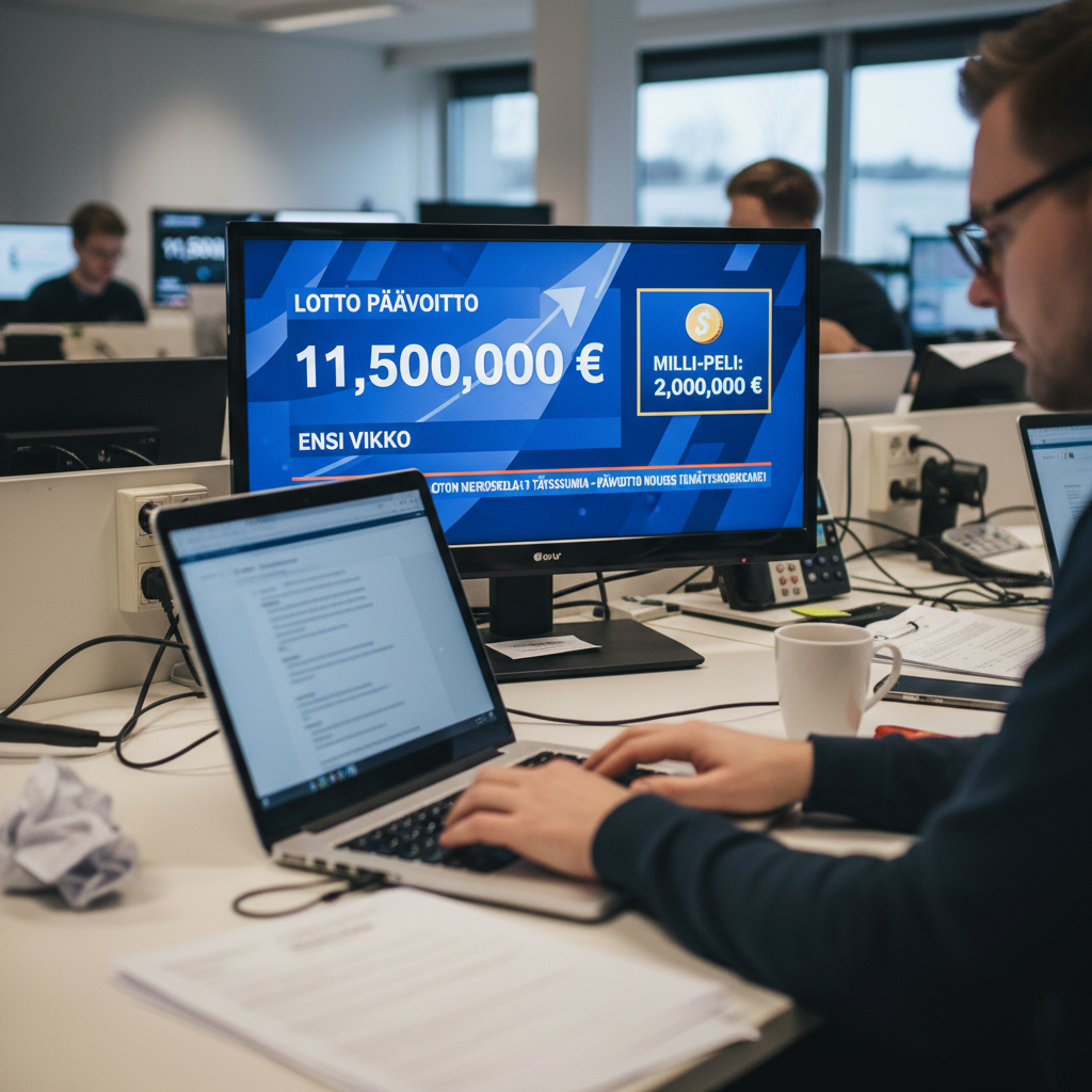 Loton päävoitto nousee 11,5 miljoonaan euroon – Milli-pelistä kahden miljoonan voitto