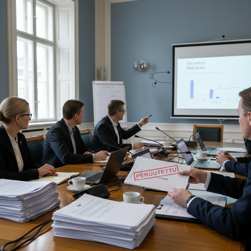 Metsäkatoasetuksen viivästyminen tuo uuden lakiesityksen Suomessa