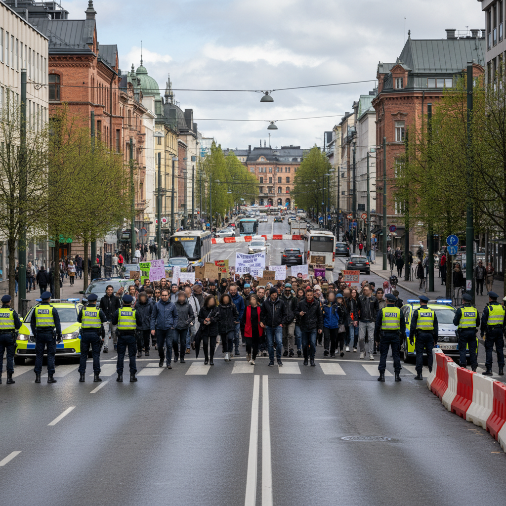 Mielenosoitus sulkee katuja Tampereen keskustassa sunnuntaina