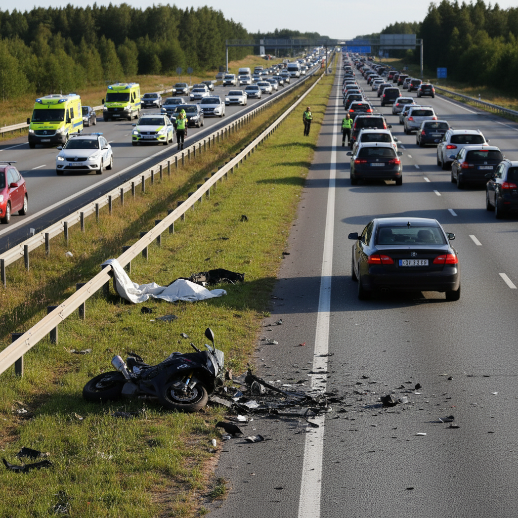 Moottoripyöräilijä menehtyi liikenneonnettomuudessa Kehä III:lla Vantaalla