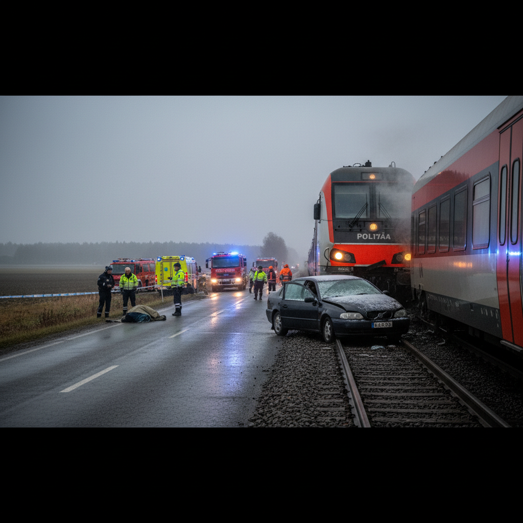 Nainen kuoli junan ja henkilöauton törmäyksessä Loimaalla