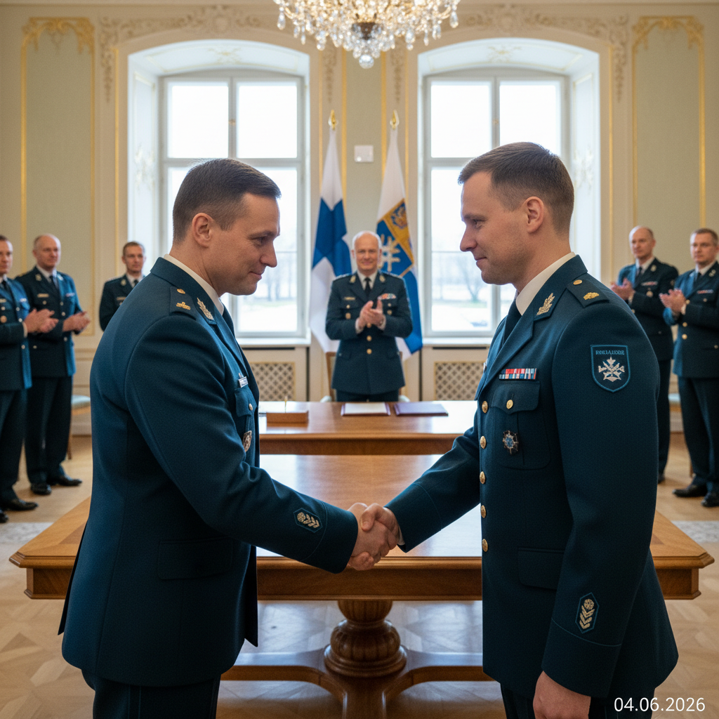 Niko Hölttä ja Tomi Pekurinen ylennettiin prikaatikenraaleiksi