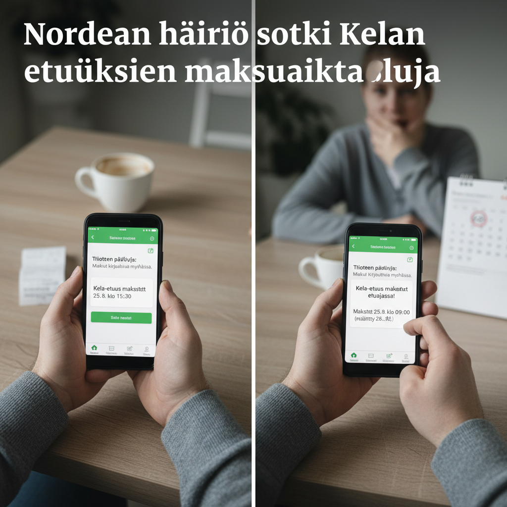 Nordean häiriö sotki Kelan etuuksien maksuaikatauluja