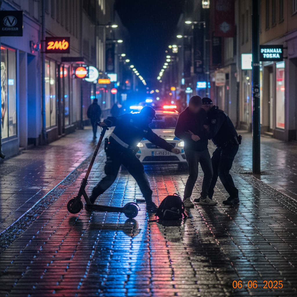 Nuoren epäillään yrittäneen ajaa poliisin päälle sähköpotkulaudalla Kokkolassa
