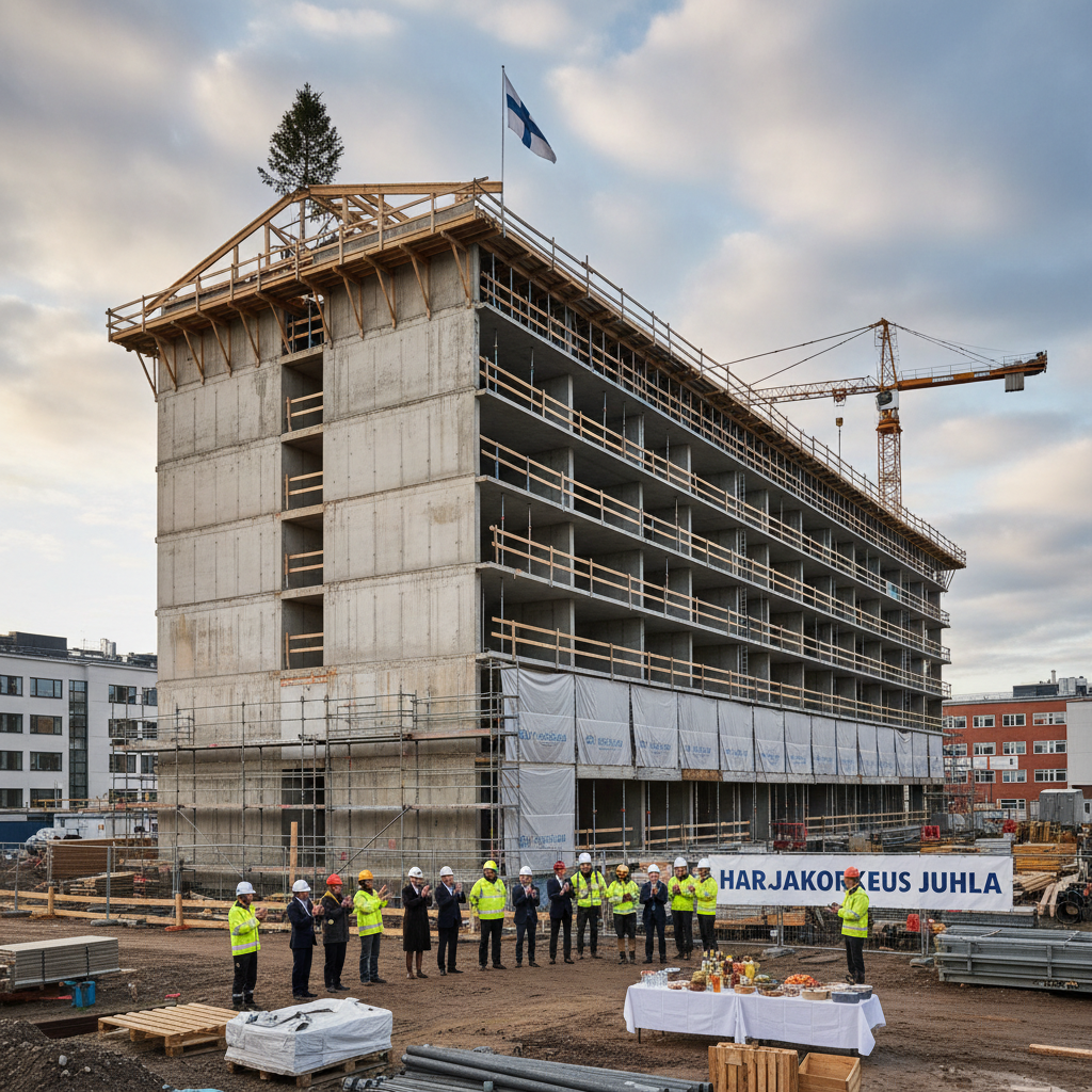 Päijät-Hämeen keskussairaalan laajennus saavutti harjakorkeuden