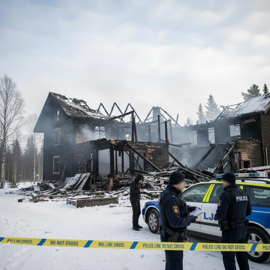 Poliisi epäilee alaikäistä Ylitornion hotellipalon sytyttämisestä