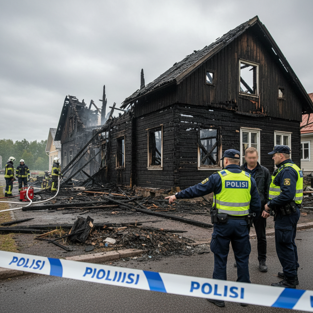 Poliisi epäilee rikosta Käpylän puutalopalossa