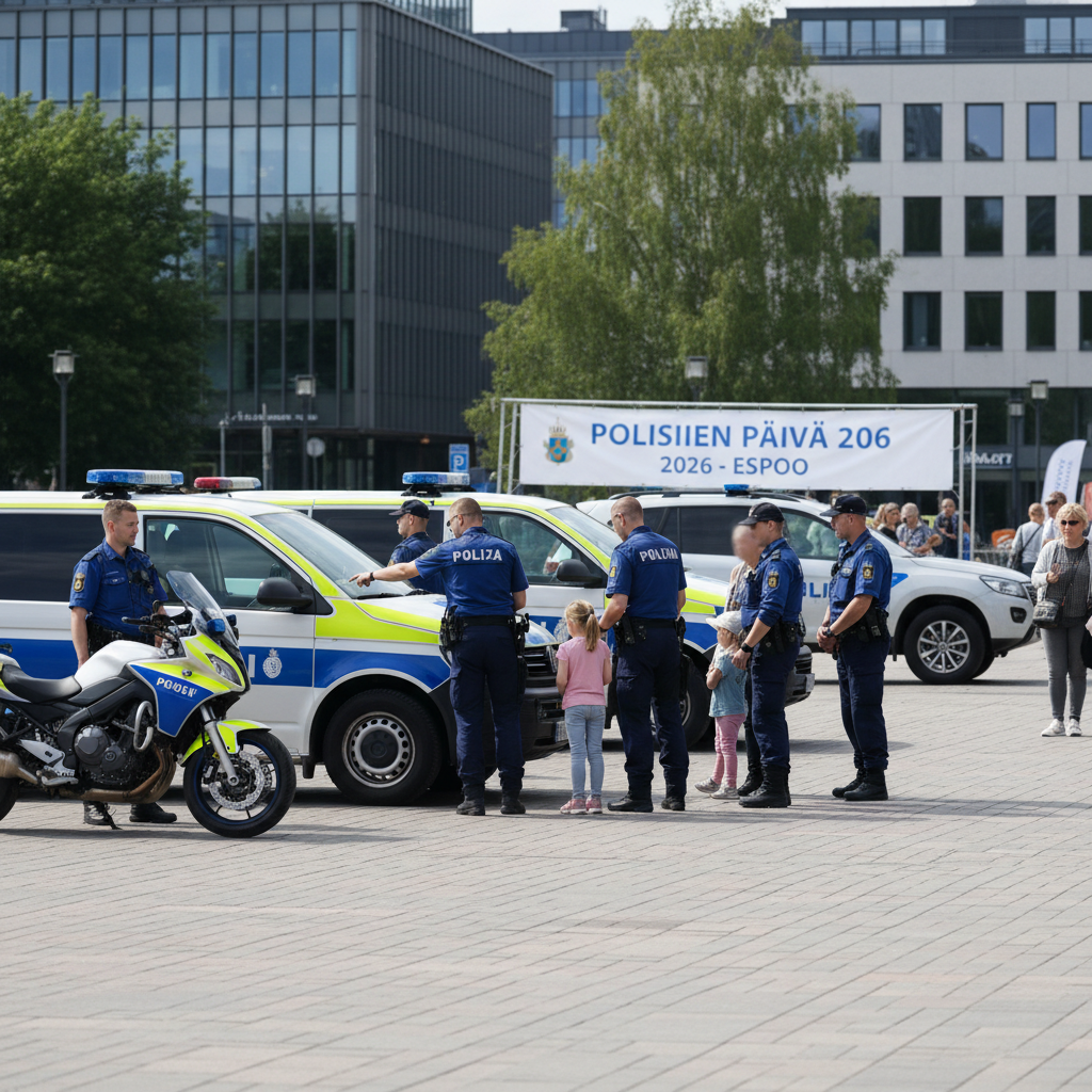 Poliisi esittelee kalustoaan ja toimintaansa Espoossa