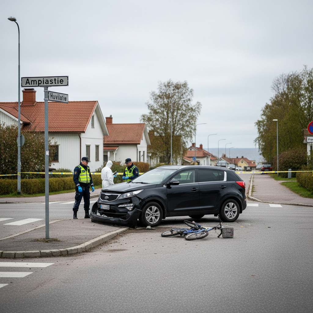 Poliisi etsii lapsiin törmännyttä autoilijaa Vaasassa