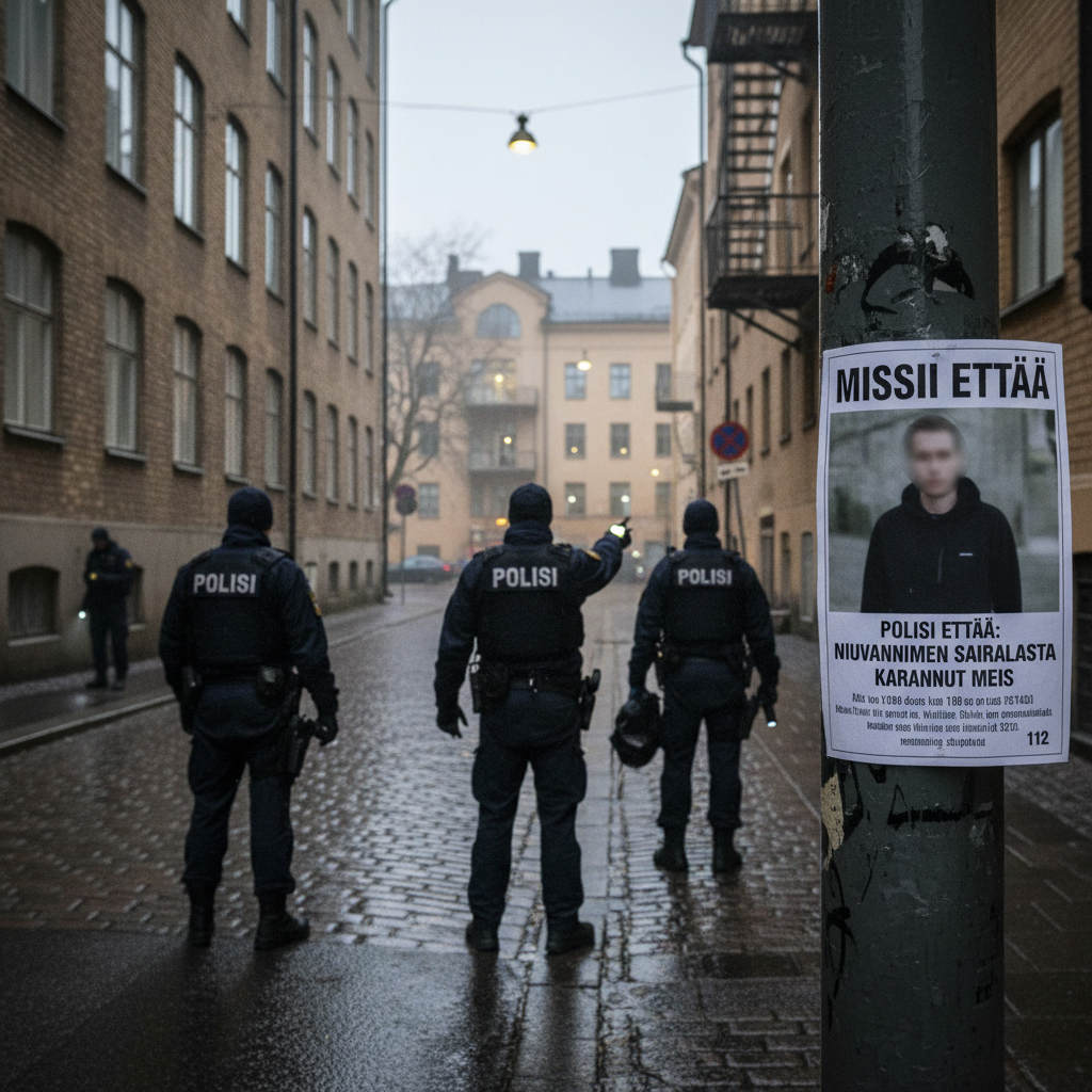 Poliisi etsii Niuvanniemestä karannutta miestä Helsingissä