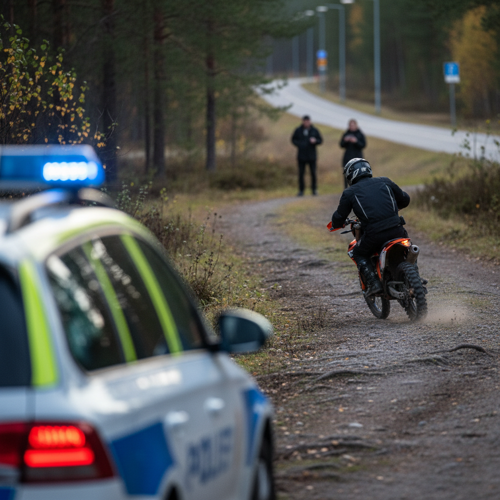 Poliisi etsii Raahessa paennutta crossipyöräilijää