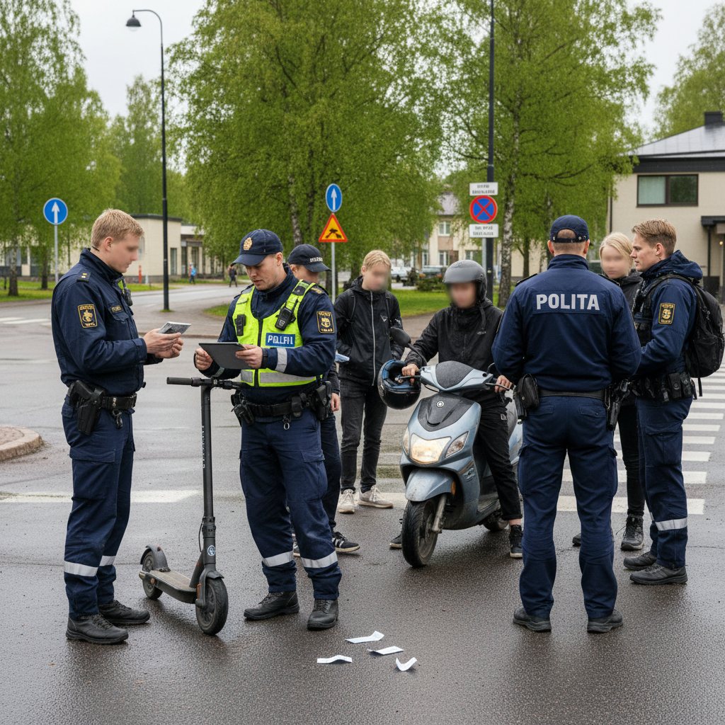 Poliisi jakoi sata seuraamusta nuorten liikennevalvonnassa Kaakkois-Suomessa