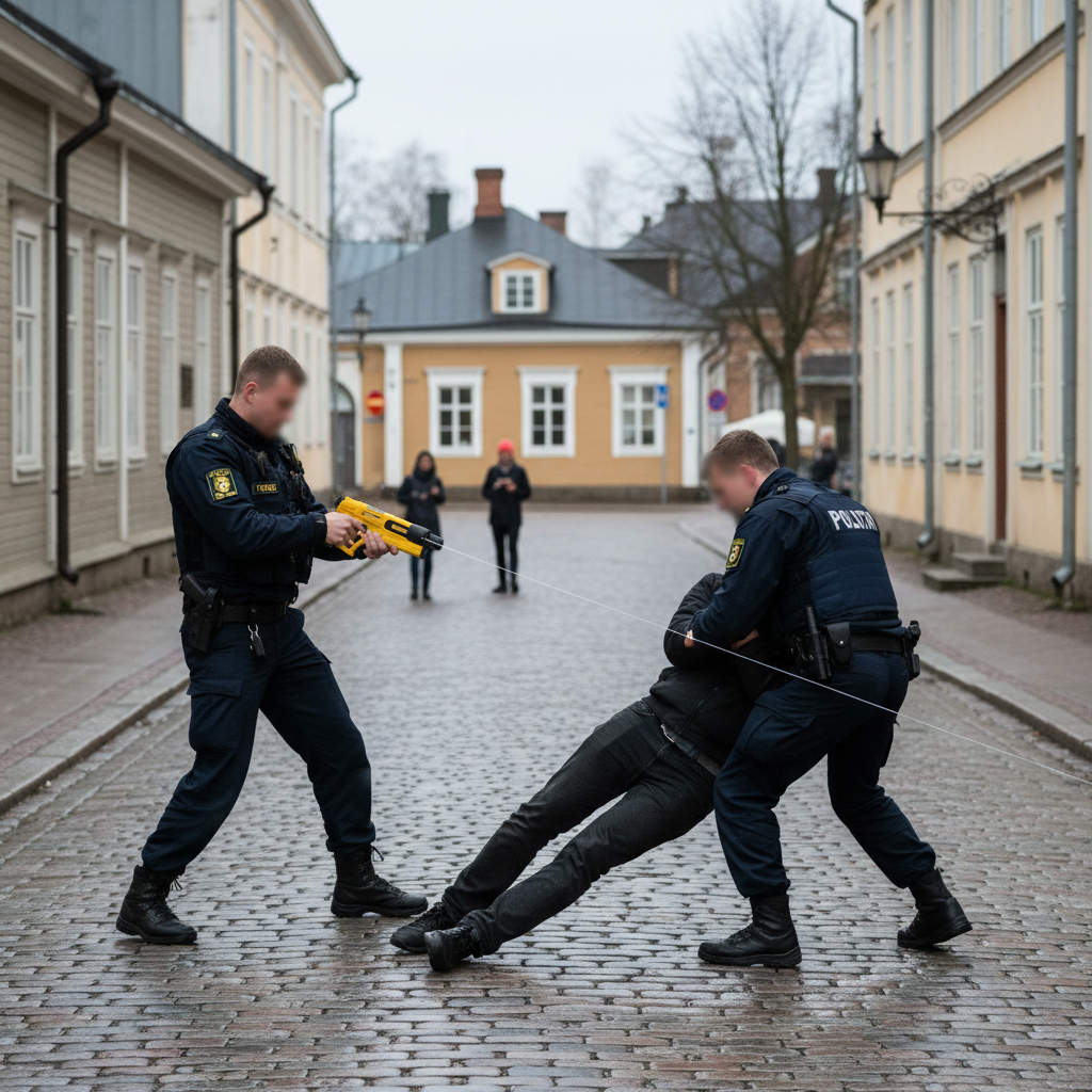 Poliisi käytti etälamautinta Uudessakaarlepyyssä