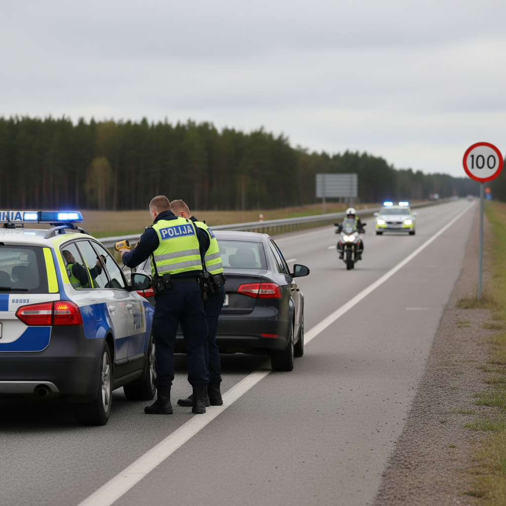 Poliisi kirjasi useita törkeitä ylinopeuksia Pohjanmaalla