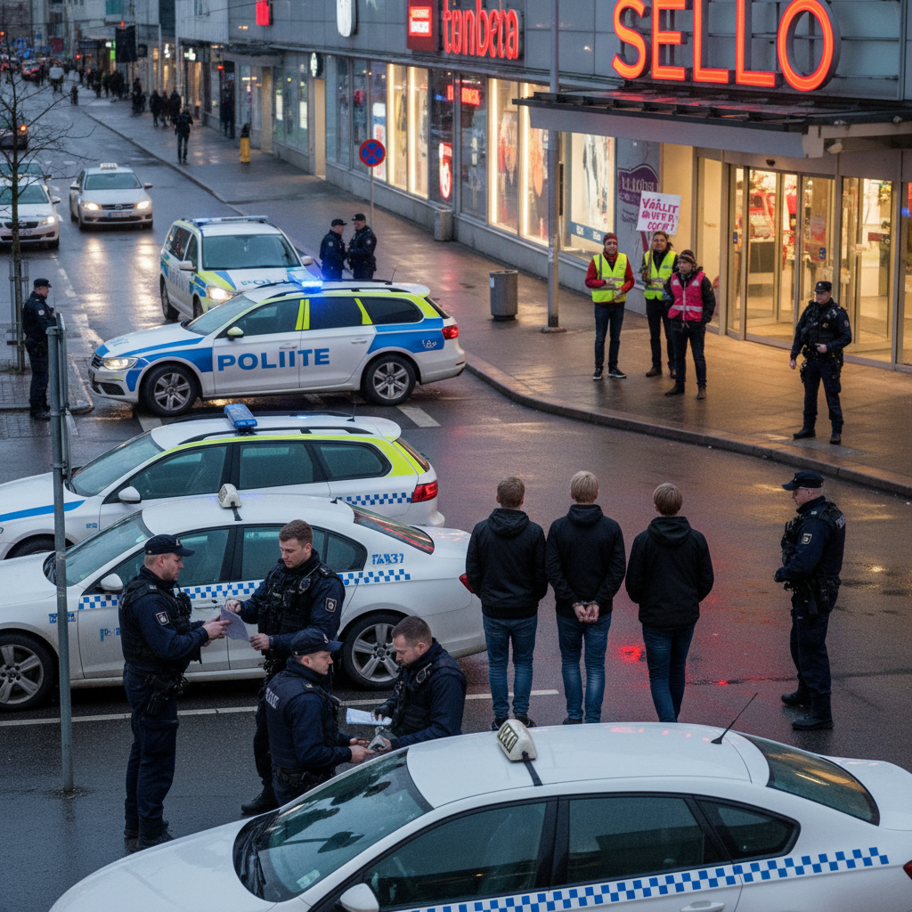 Poliisi otti kiinni ryöstöistä epäiltyjä nuoria ja valvoi taksiliikennettä