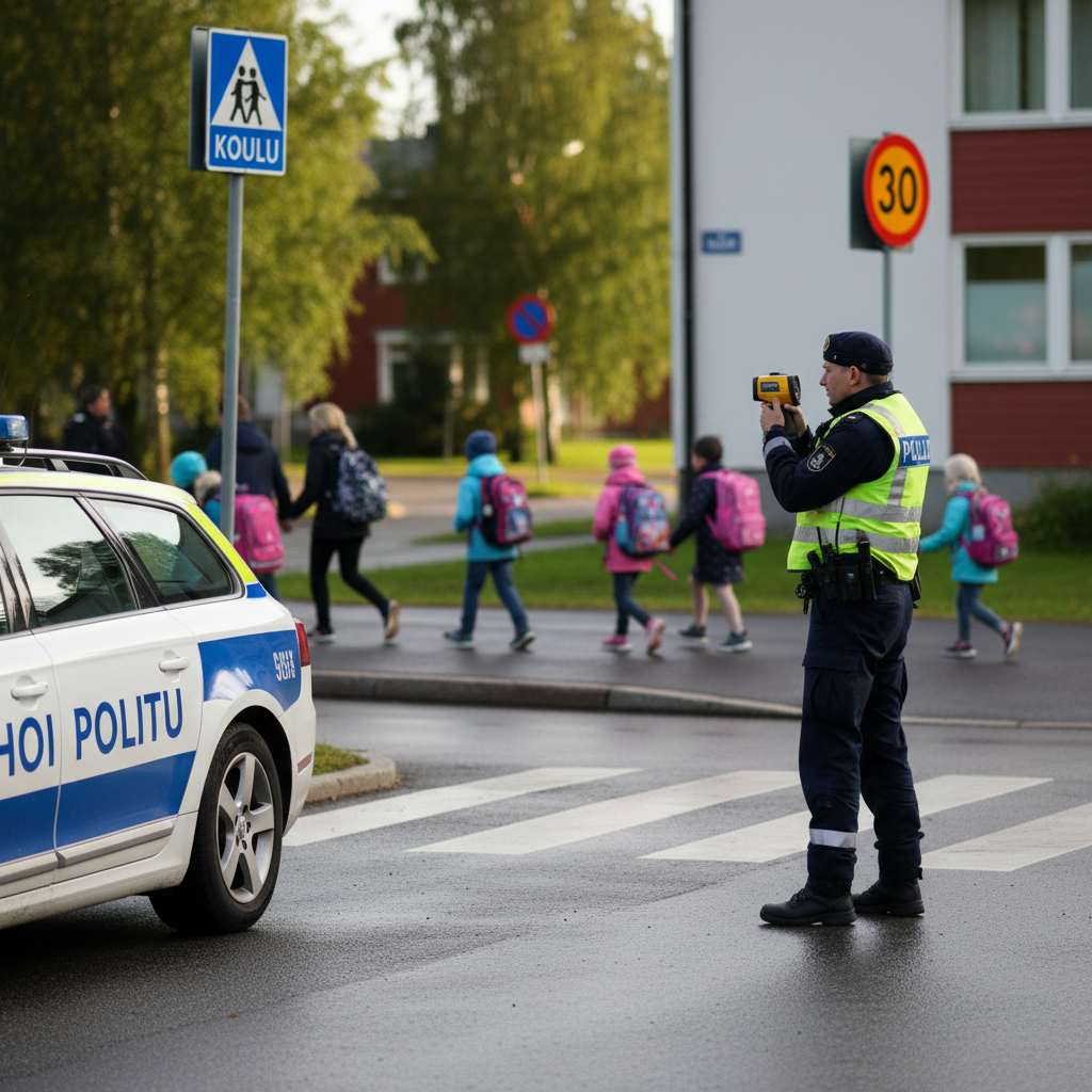 Poliisi tehostaa liikennevalvontaa koulujen lähistöllä