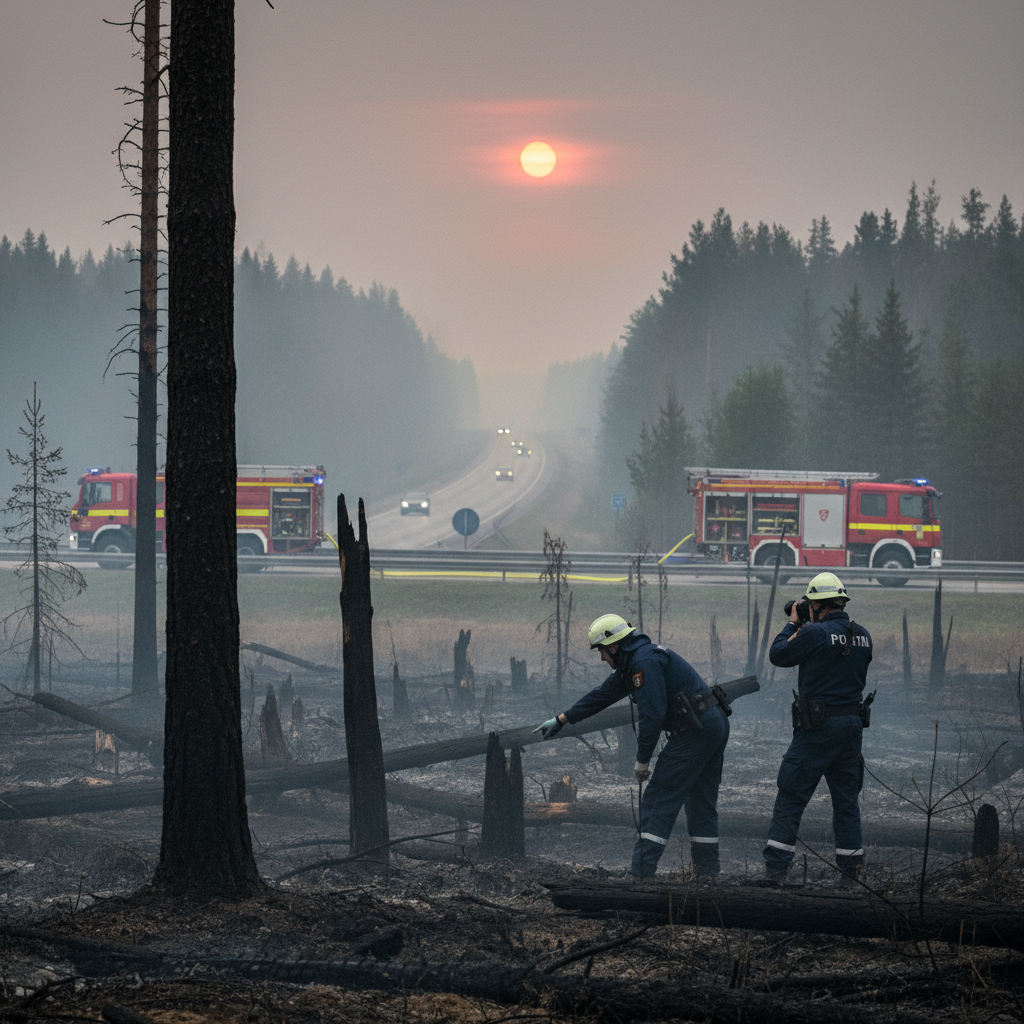 Poliisi tutkii Hämeenlinnan metsäpaloa tuhotyönä