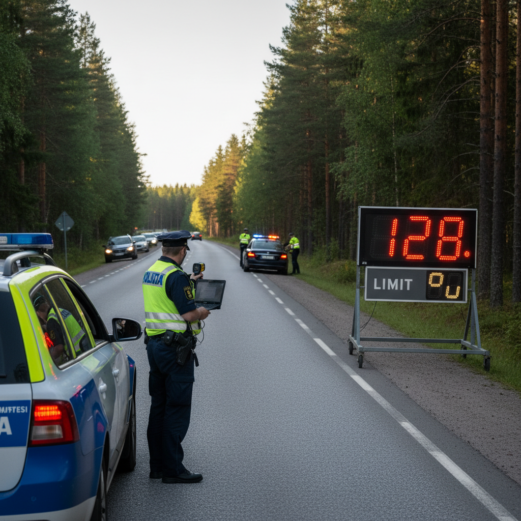 Poliisi valvoi ajotapoja Jyväskylän rallien yhteydessä