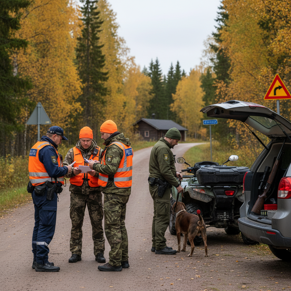 Poliisi valvoo hirvenmetsästystä Pohjois-Karjalassa lokakuussa
