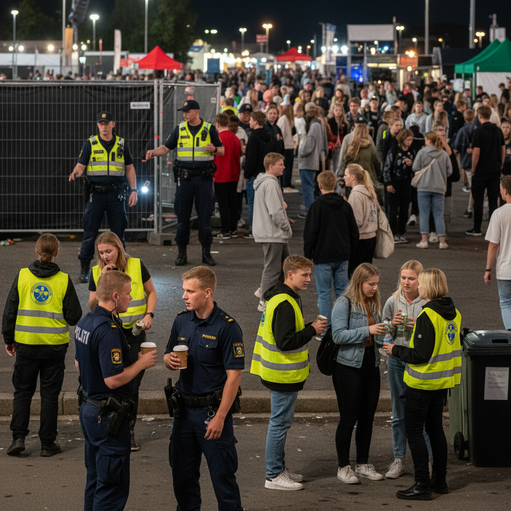 Poliisi valvoo nuoria Sataman yö -tapahtumassa