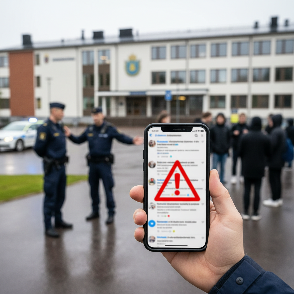 Poliisi varoittaa levittämästä perättömiä koulu-uhkaushuhuja Hämeenlinnassa
